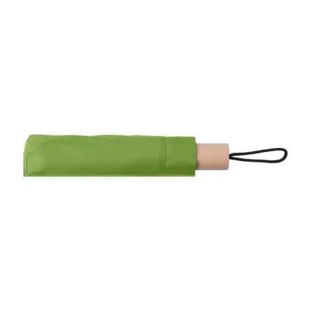 Paraguas plegable rPET pongee 8 paneles mango roble