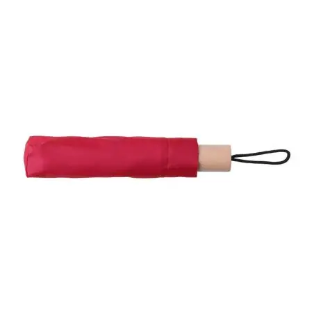Paraguas plegable rPET pongee 8 paneles mango roble