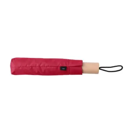 Paraguas plegable rPET pongee 8 paneles mango roble