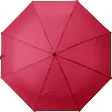 Paraguas plegable rPET pongee 8 paneles mango roble