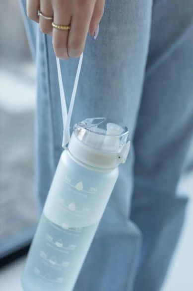 Botella RPET 1 L mate con horas