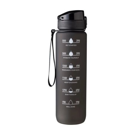 Botella RPET 1 L mate con horas