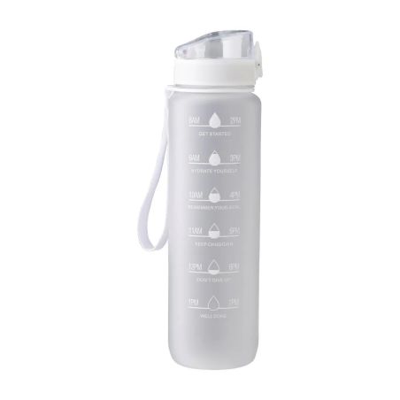Botella RPET 1 L mate con horas