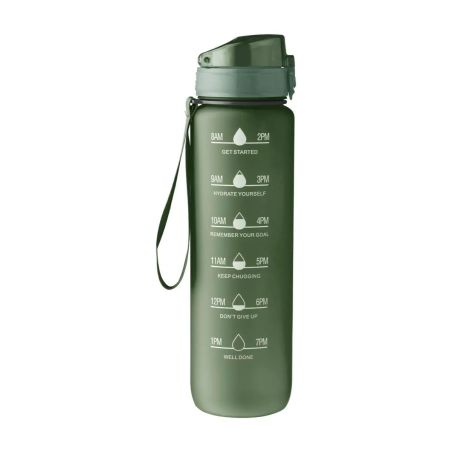 Botella RPET 1 L mate con horas