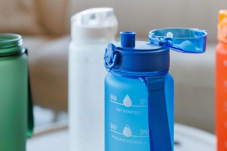 Botella RPET 1 L mate con horas