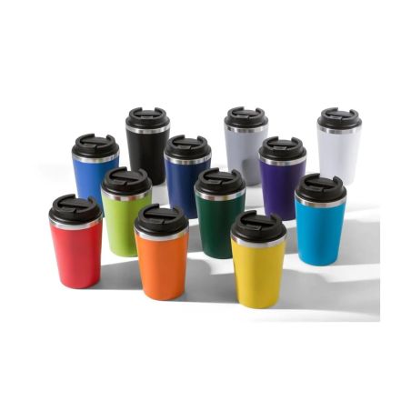 Taza acero inoxidable tapa PP 350 ml