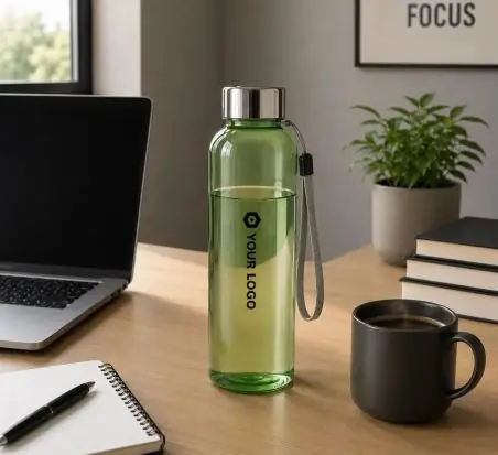 Botella rPET 500 ml tapón acero