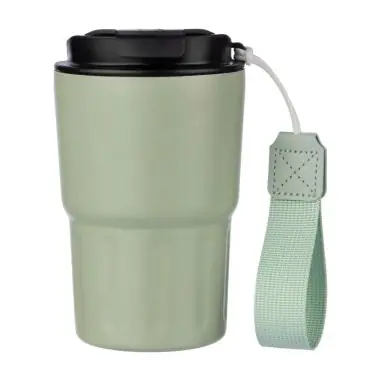 Vaso termo inox doble pared 320 ml tapa PP asa caja
