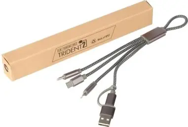 Cable de carga BrandCharger Trident 2 Ecológica Personalizada 101163690