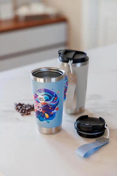 Vaso termo inox reciclado 500 ml doble pared tapa caja
