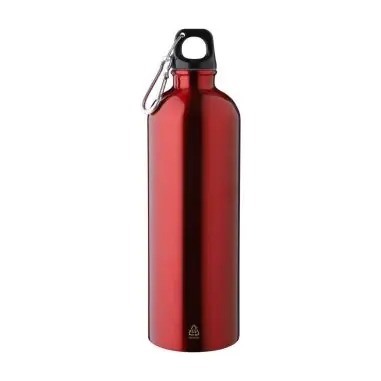 Bidón acero reciclado 750 ml con mosquetón