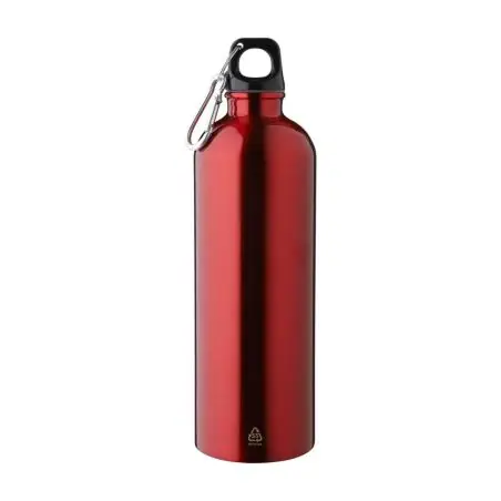 Bidón acero reciclado 750 ml con mosquetón