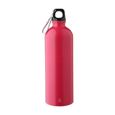 Bidón acero reciclado 750 ml con mosquetón