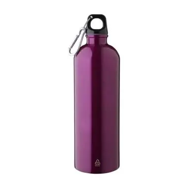 Bidón acero reciclado 750 ml con mosquetón
