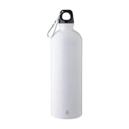 Bidón acero reciclado 750 ml con mosquetón