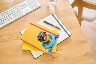 Cuaderno A5 de RPET PU con tapa dura