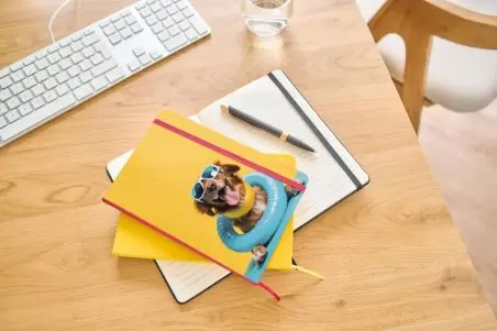 Cuaderno A5 de RPET PU con tapa dura
