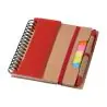 Libreta reciclada espiral con adhesivos y regla - Imagen 1