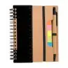 Libreta reciclada espiral con adhesivos y regla - Imagen 11