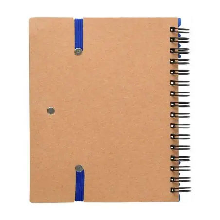 Libreta reciclada espiral con adhesivos y regla