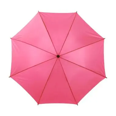 Paraguas 8 paneles poliéster automático mango madera velcro
