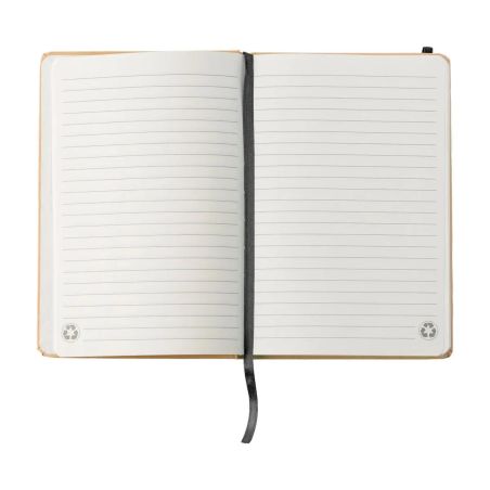Cuaderno A5 cartón reciclado 160 páginas goma marcapáginas