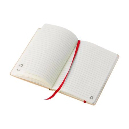 Cuaderno A5 cartón reciclado 160 páginas goma marcapáginas