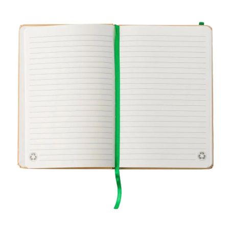 Cuaderno A5 cartón reciclado 160 páginas goma marcapáginas