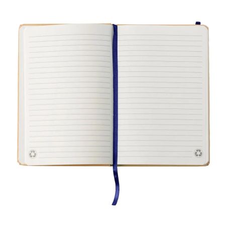 Cuaderno A5 cartón reciclado 160 páginas goma marcapáginas