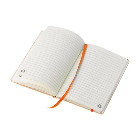 Cuaderno A5 cartón reciclado 160 páginas goma marcapáginas
