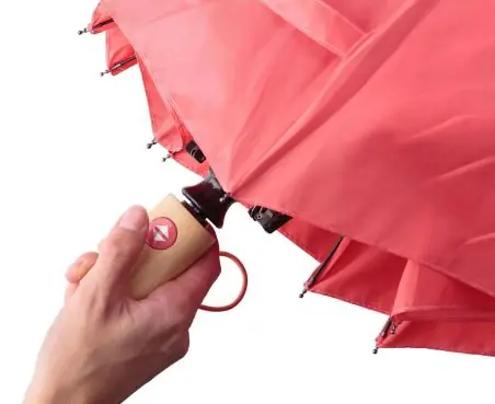 Paraguas plegable rPET automático mango bambú velcro