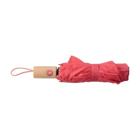 Paraguas plegable rPET automático mango bambú velcro