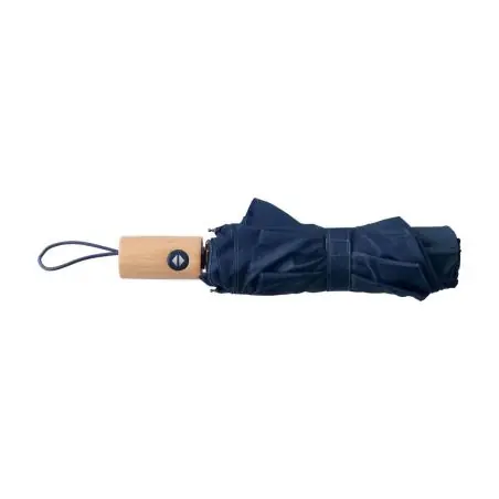 Paraguas plegable rPET automático mango bambú velcro