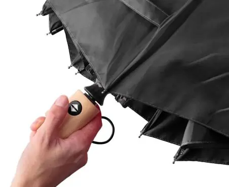 Paraguas plegable rPET automático mango bambú velcro
