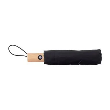 Paraguas plegable rPET automático mango bambú velcro