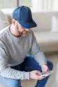Gorra algodón twill 5 paneles visera sándwich velcro - Imagen 6