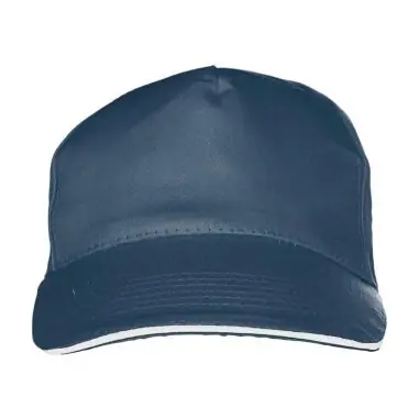 Gorra algodón twill 5 paneles visera sándwich velcro