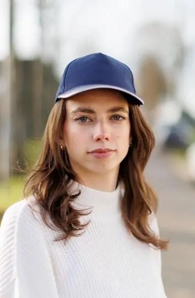 Gorra algodón twill 5 paneles visera sándwich velcro