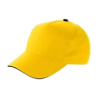 Gorra algodón twill 5 paneles visera sándwich velcro