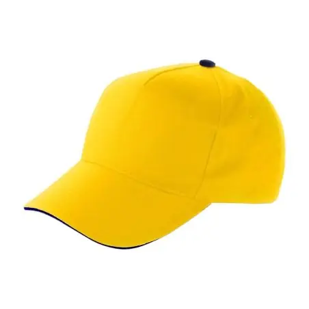 Gorra algodón twill 5 paneles visera sándwich velcro