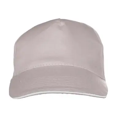 Gorra algodón twill 5 paneles visera sándwich velcro