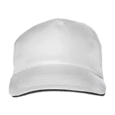 Gorra algodón twill 5 paneles visera sándwich velcro