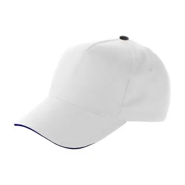 Gorra algodón twill 5 paneles visera sándwich velcro