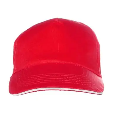 Gorra algodón twill 5 paneles visera sándwich velcro