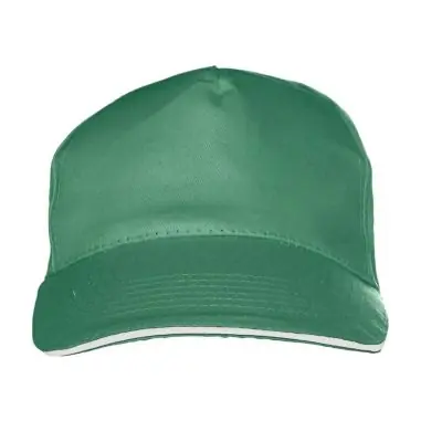 Gorra algodón twill 5 paneles visera sándwich velcro