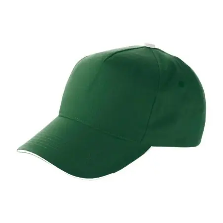 Gorra algodón twill 5 paneles visera sándwich velcro