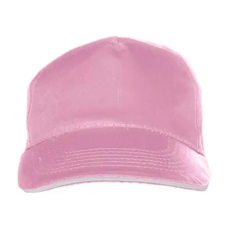 Gorra algodón twill 5 paneles visera sándwich velcro