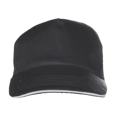 Gorra algodón twill 5 paneles visera sándwich velcro