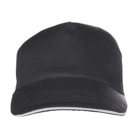 Gorra algodón twill 5 paneles visera sándwich velcro