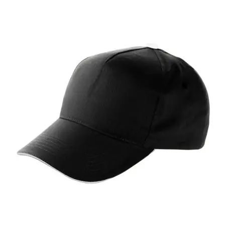 Gorra algodón twill 5 paneles visera sándwich velcro
